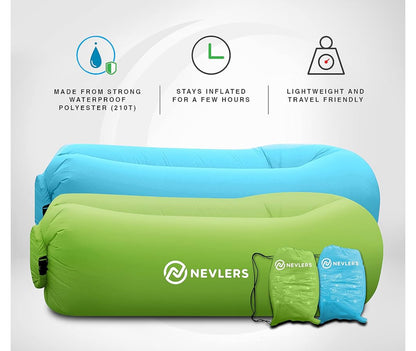 Nevlers 2 Pack Inflatable Loungers Air Sofa Couch